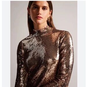 Ted Baker Bronze Sequin Blouse